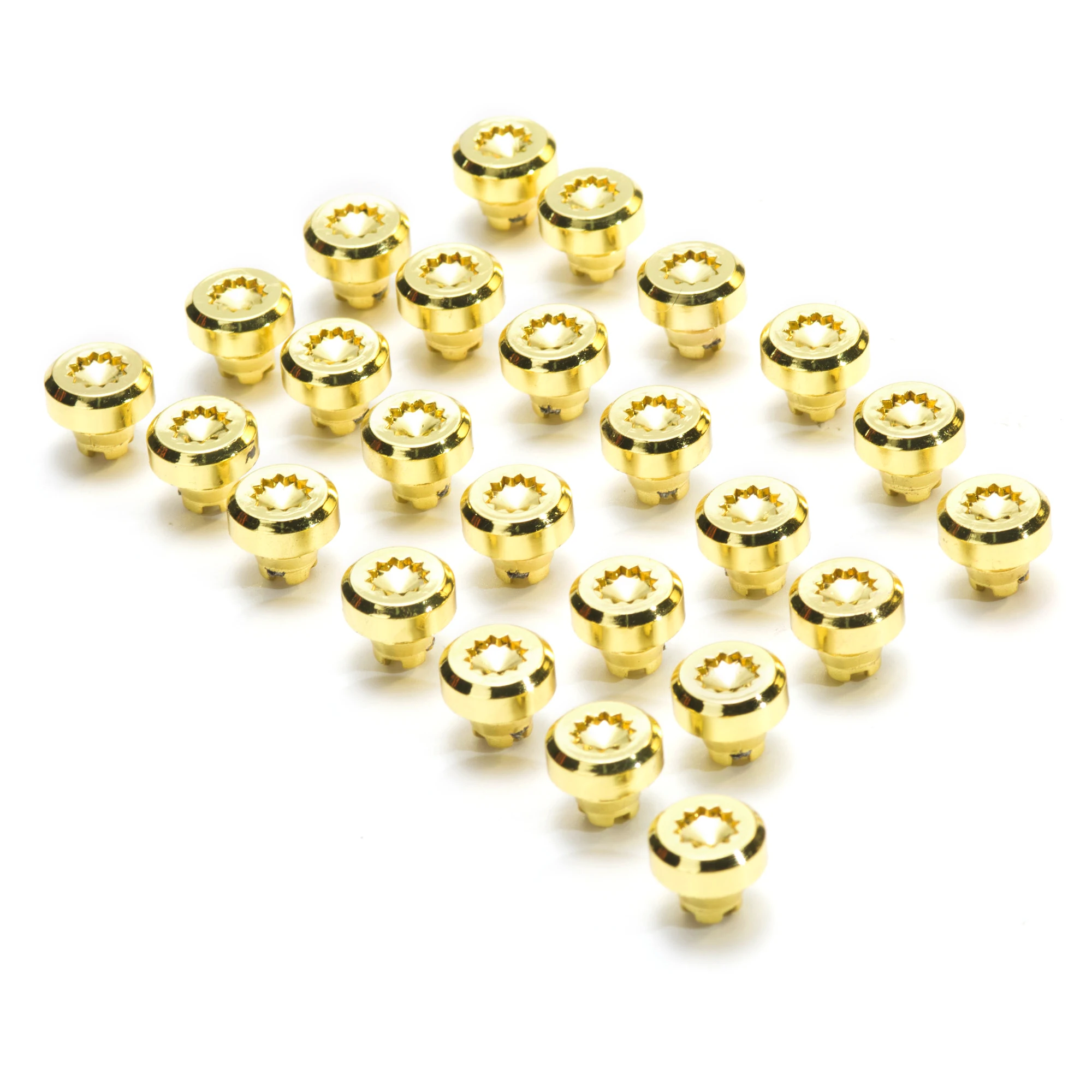 125pcsx12mm Car Wheel  Nuts  12-Pointed Star Fit For Rims Cap Lip Screw Bolt Tires Universal Decoration Studs Gold Accessories