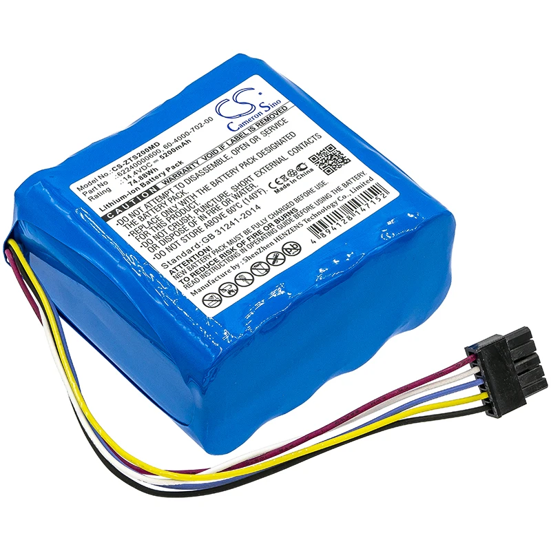 

Replacement Battery for Zimmer 4000TS, ATS 2000, ATS 2200, ATS2200TS 60-4000-702-00 62240000600 14.4V/mA