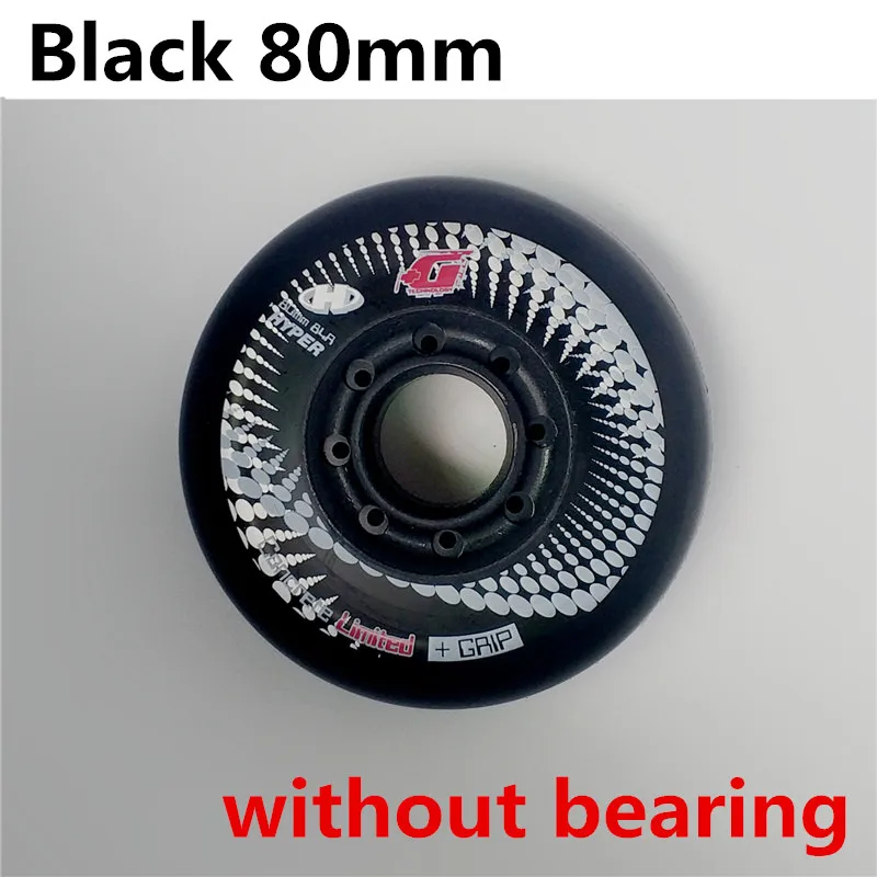 Hyper Grip 84A hardness +G Inline Skates Wheel Concrete Asphalt Roller Skating Shoes Tyre Black 80mm ILQ-11 for SEBA wheel 8 pcs