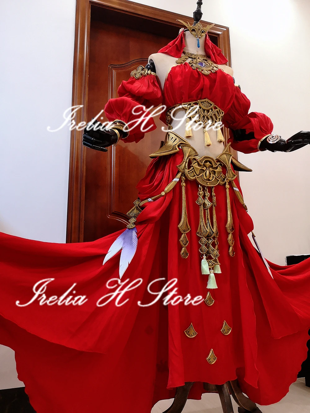 

Irelia H Store Custom made FF14 Costume Final Fantasy XIV Savi Dancer Cosplay Costume Custom dress female Thavnairian Bustier