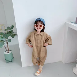 2024 Spring Autumn Toddler Kids Girls One Pieces Overalls  Brief Style Cool Girls Cargo Pants Outfits