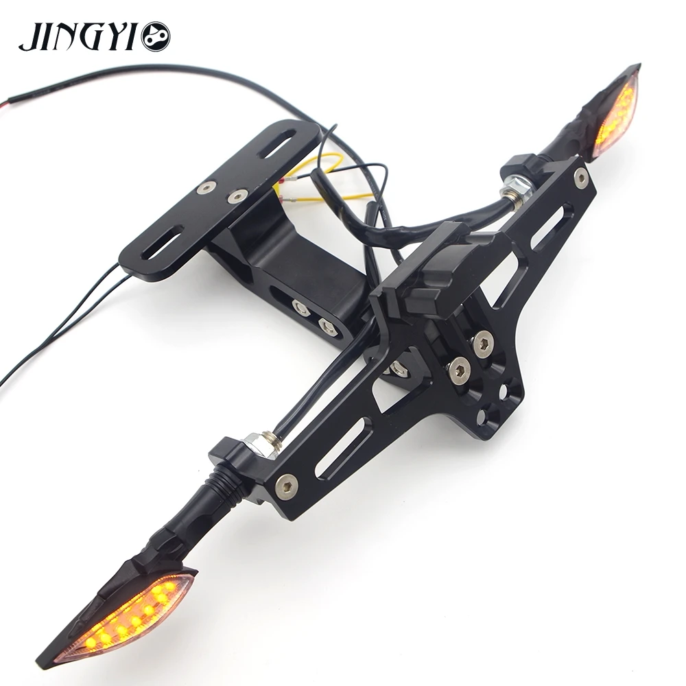 CNC Motorcycle License Plate Holder Moto indicator Bracket Led For T MAX 500 T MAX 530 TDM 900 TENERE TMAX 500 TMAX 530 2017