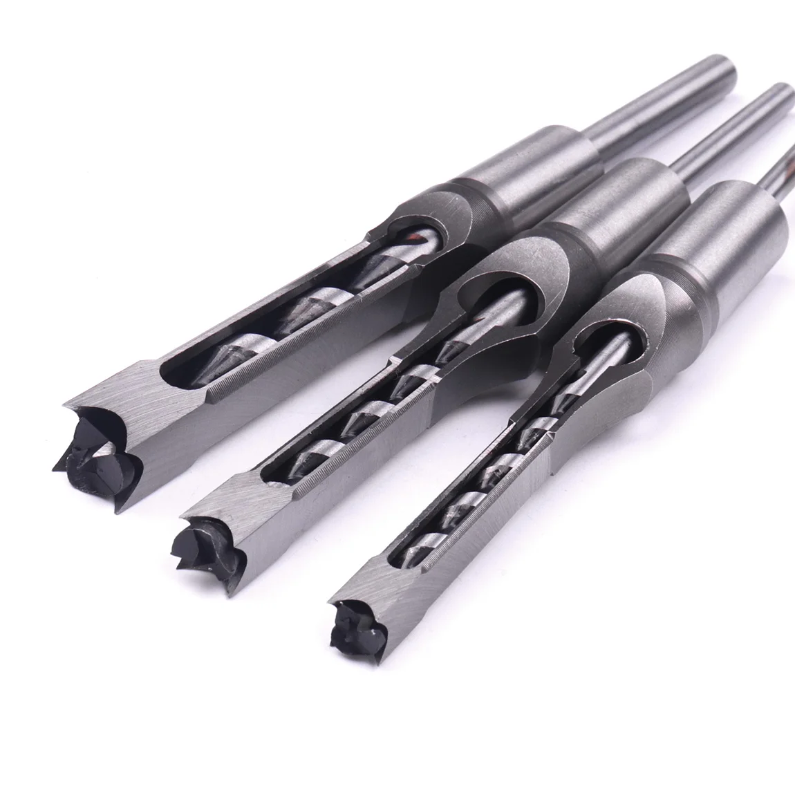 Woodworker Square Hole Drill Bits 5/16 3/8 1/2 Inch Mortising Chisel Set DIY Woodworking Tools
