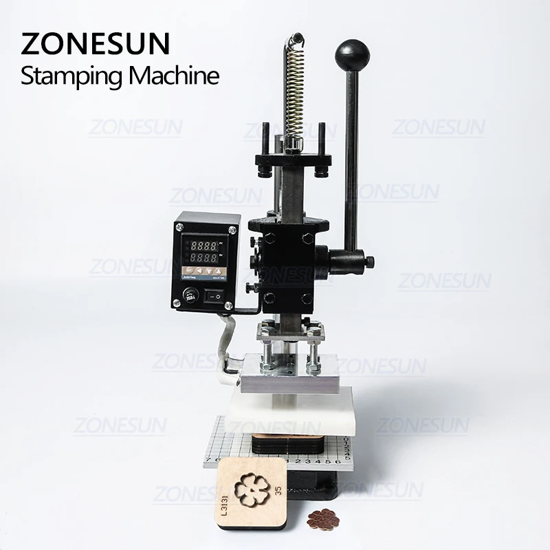 Imagem -06 - Zonesun-multi-function Hot Stamping Machine Corte de Couro Die Ferramentas de Perfuração Rhombus Heat Press Machine Embossing Machine