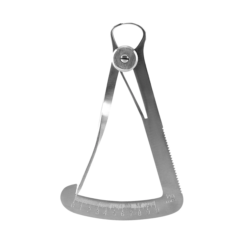 Dental linijka Metal Gauge pielęgnacja jamy ustnej dentysta Lab grubość chirurgiczna autoklawowalne trójkąt zacisk narzędzia pomiarowe ze stali