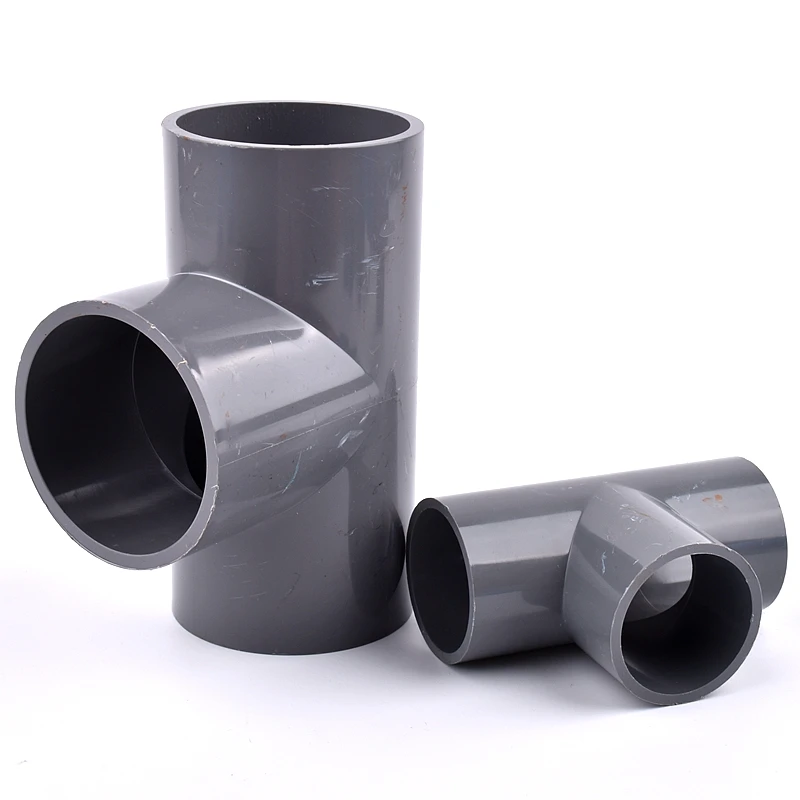 2~20pcs 20~63mm PVC Pipe Equal Tee Connector Garden Irrigation Planting Frame Aquarium Fish Tank Tube Watering Adapter Fittings