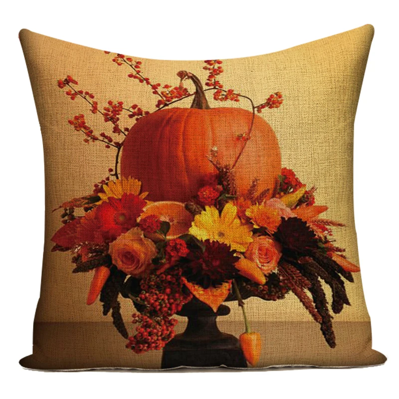 Decorative Throw Pillow Cover Case Halloween Pumpkin Cushion Cover for Sofa Car Party Chair Decoration Throw Pillow Case