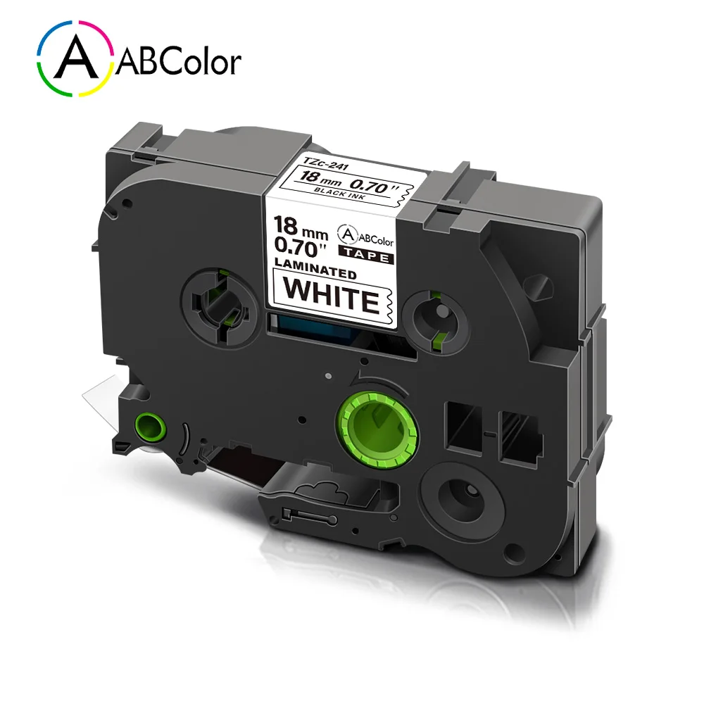 18mm Labels Compatible For 241 Laminated Tape Black on White For Label Maker 241 Printer Ribbon