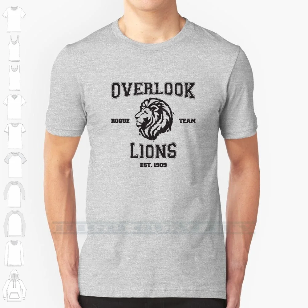 The Overlook Lions 100% Cotton T Shirt Stephen King Roque Redrum Lion Hotel Overlook Horror Murder Jack Nicholson Sports Team