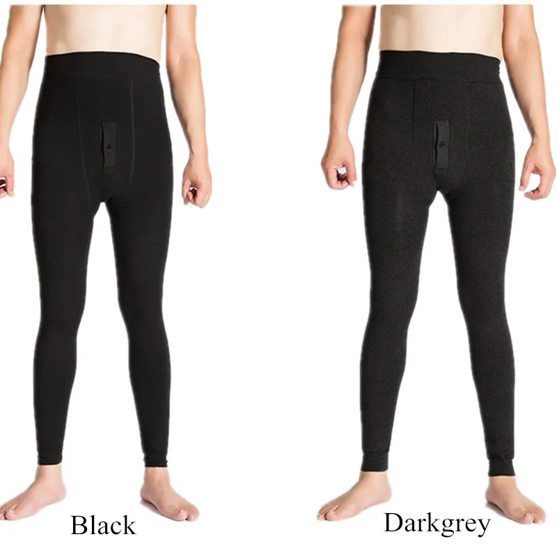 Winter Thermal Underwear Men\'s Long Johns Warm Thick Velvet Thermo Bottoms Man High Waist Leggings Underpants Pantalon Termico