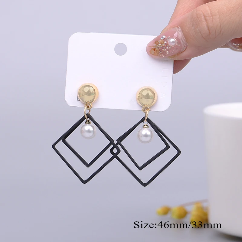 Agustina New stud earrings women drop earrings fashion jewelry korean Hanging earrings Acrylic Pearl Wedding earring Trend Gift