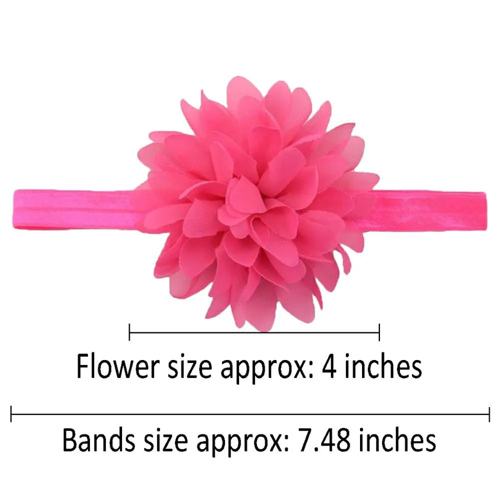 30PCS Girls Headbands Chiffon Flower Bows Soft Strecth Bands Hair Accessories for Newborns Infants Toddlers and Kids