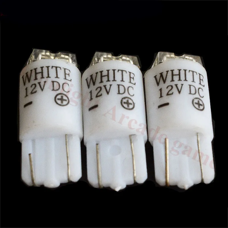 

50PCS Good quality White color 12V LED lamp for Illuminated Push Button for Arcade Jamma Game cabinet Machine Accessory Parts