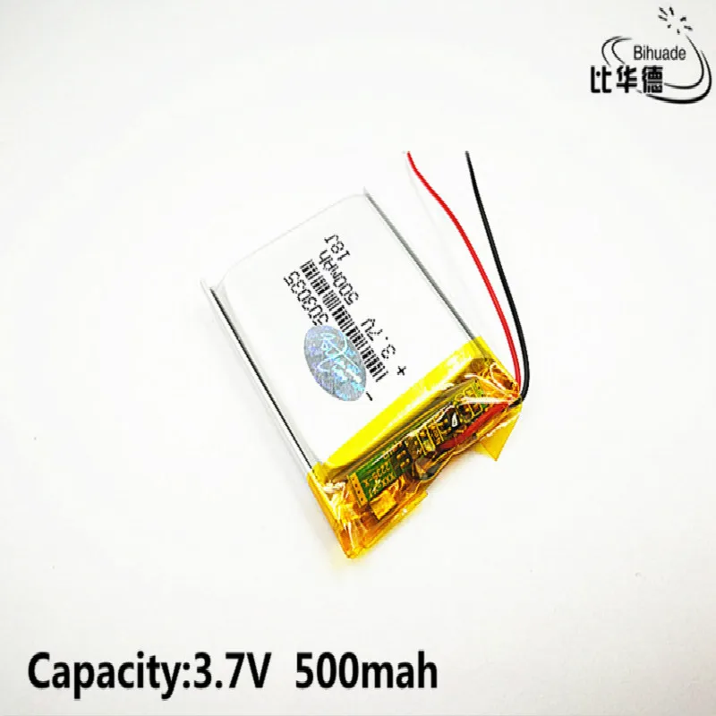 2019 new produc 10pcs/lot 500 mah 3.7 V 503035 smart home MP3 speakers Li-ion battery for dvr,GPS,mp3,mp4,cell phone,speaker