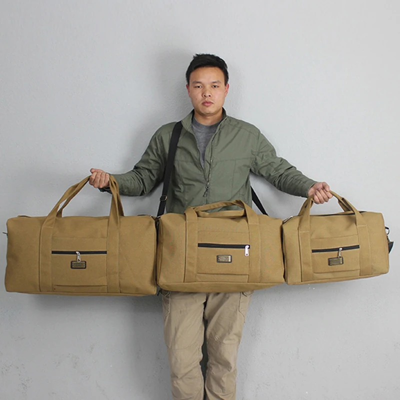 Unisex Soft Canvas Handbag Travel Bag Large Capacity Duffle Bag Suit For Trolley Case Storage Cloth Tool Luggage Tote Bag XA583F