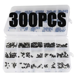 300pcs/set Black Laptop Computer Screws Tool Kit for HP Dell Lenovo Sony Toshiba Samsung IBM 15 Types Laptop Screw Kit With Box