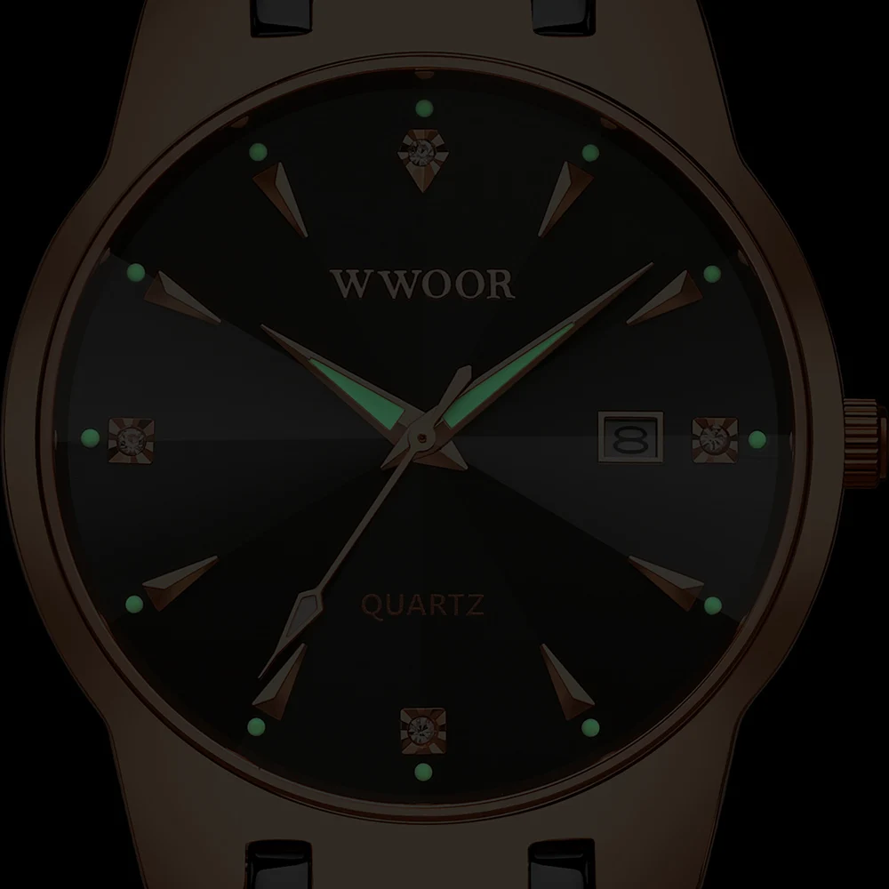 WWOOR-reloj ejecutivo de lujo para hombre, cronógrafo de cuarzo, resistente al agua, con fecha, color dorado y negro, nuevo