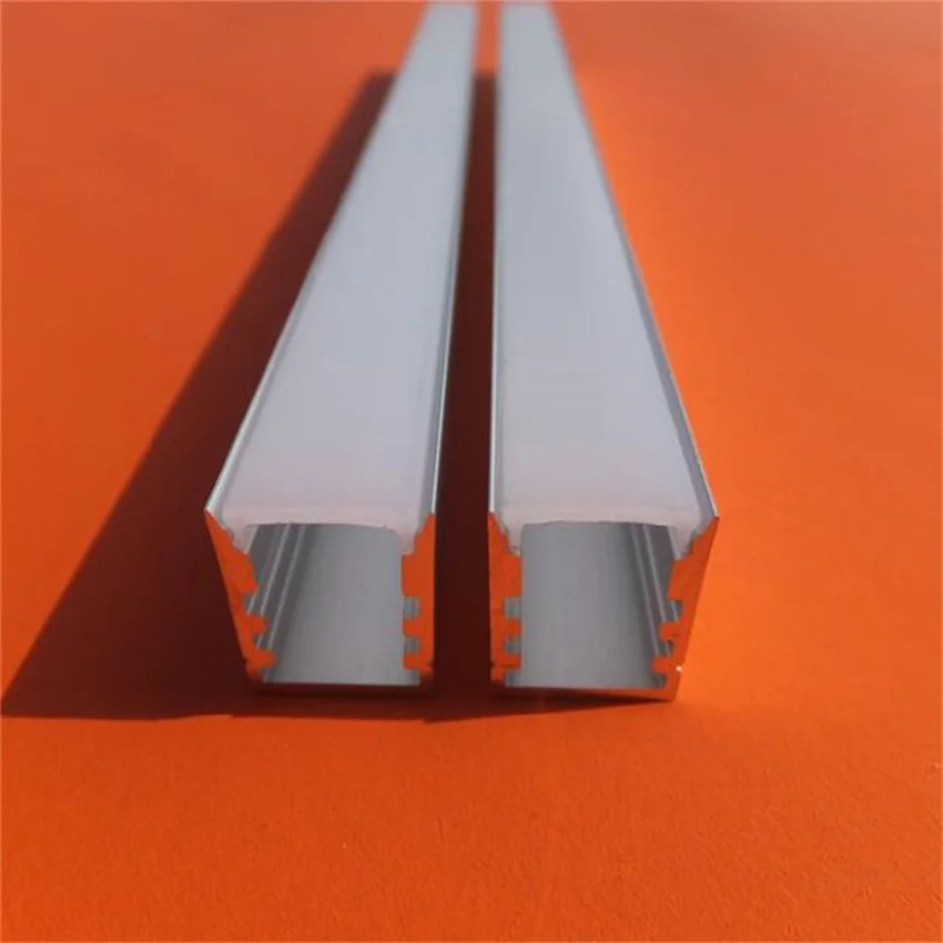 

2m/pcs Aluminum Extruded Profile Channel U Shape Housing with milky Cover,end Caps,mounting Clips for LED Strip Light