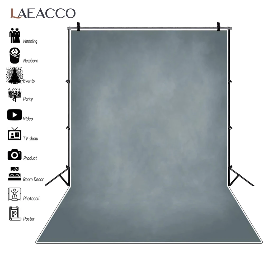 Laeacco Solid Color Gradient Photography Background Birthday Pet Portrait Shoot Photozone Backdrop For Photo Studio Photocall