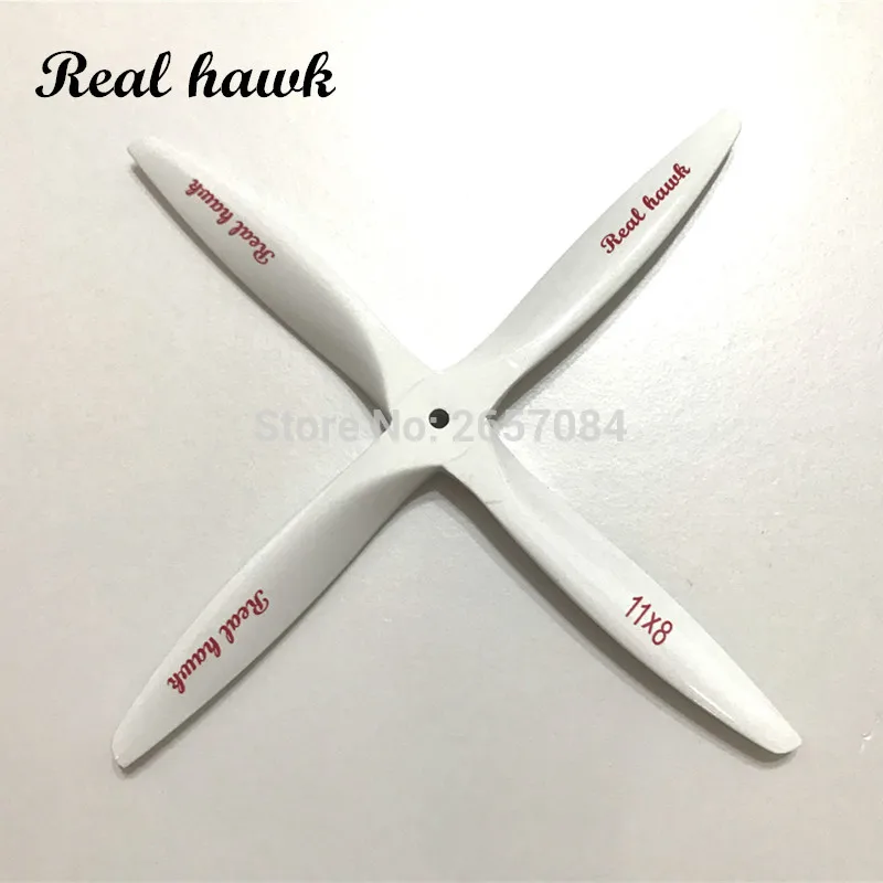 4 Blade 21x8/21x10 CCW or CW White Wooden Propeller For Scale RC Gas or Nitro engine Airplane Model