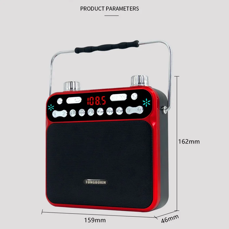 Imagem -04 - Alto-falante Bluetooth sem Fio Portátil Microfone Alto ao ar Livre Rádio fm Aux Usb tf Mp3 Player Toque Led 18650 Bateria