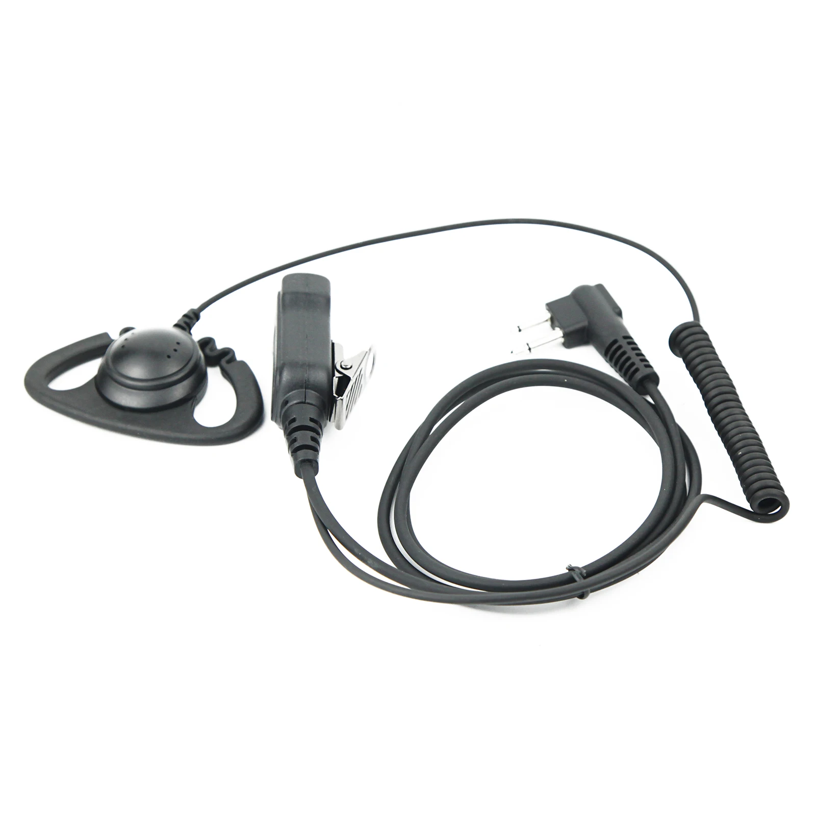 D-Style Earpiece with In-Line Microphone and PTT Replaces,56517,56517F,for Motorola CP100,EP450,CLS1110,HKLN4599,HKLN4599B,2 Pin