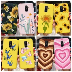 Daisy Flower Phone Case For Samsung Galaxy A6 Plus A6+ 2018 A605F Case Cover Cute Silicone Funda For Samsung A6 2018 A600F Case