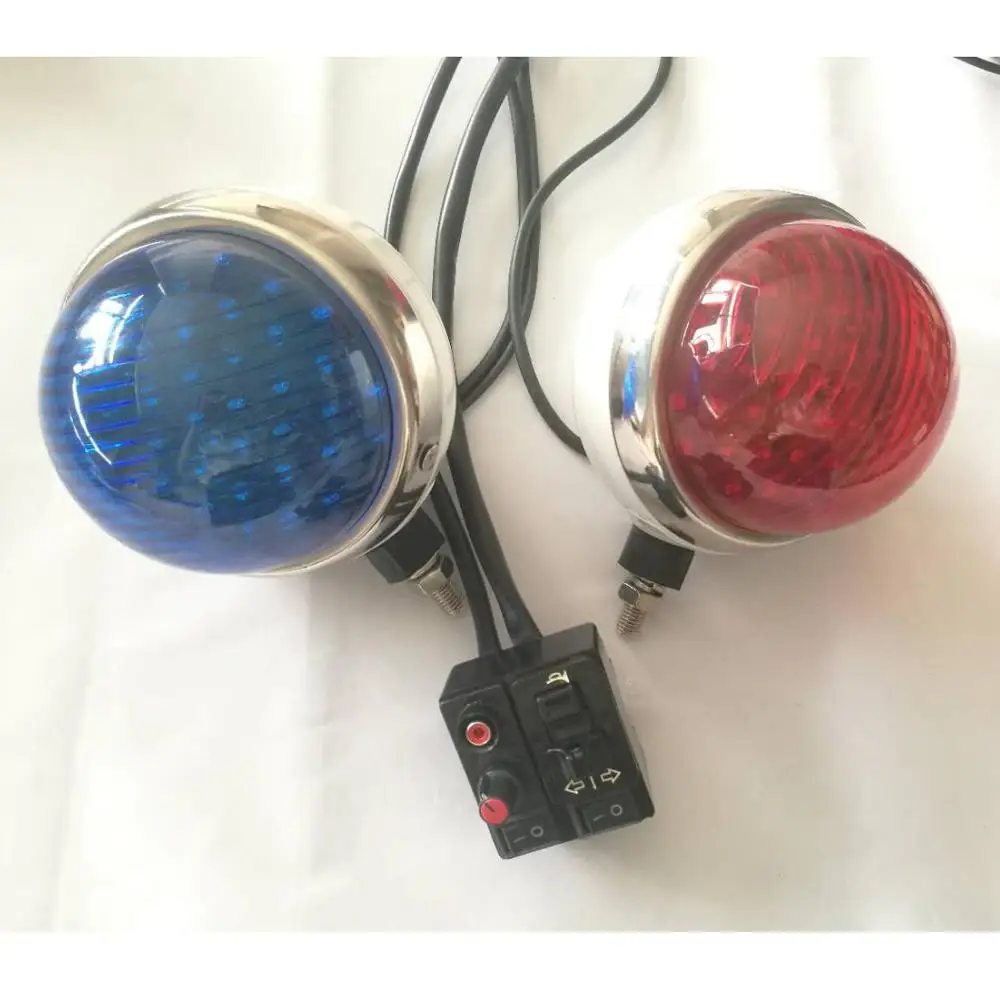 FOCAN LED Red-Blue flashing Motorcycle warning  light strobe lamp