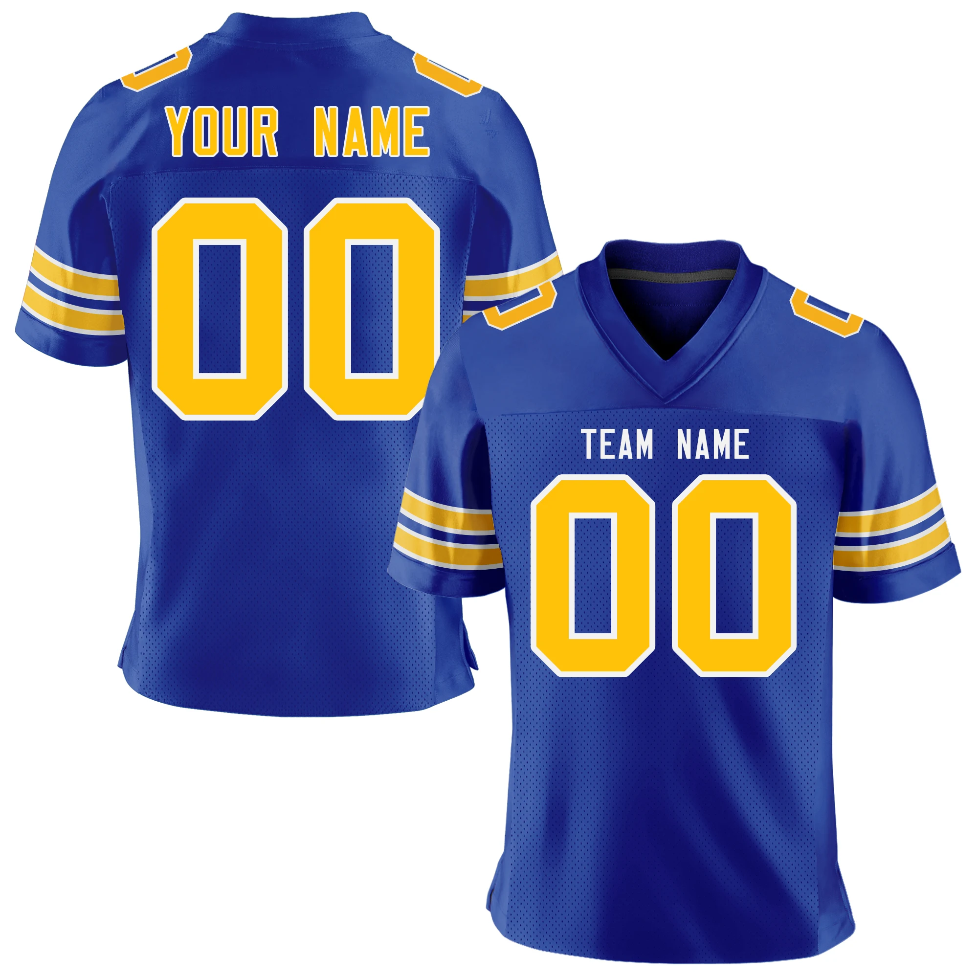 Custom American Football Jerseys Personalized Mesh T Shirts Sublimated Printed Your Team Name Number Rugby Team Jersey Men/Youth