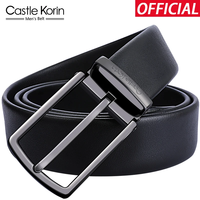 Men\'s belt leather pin buckle young and middle-aged cowhide belt daily casual all-match light luxury belt