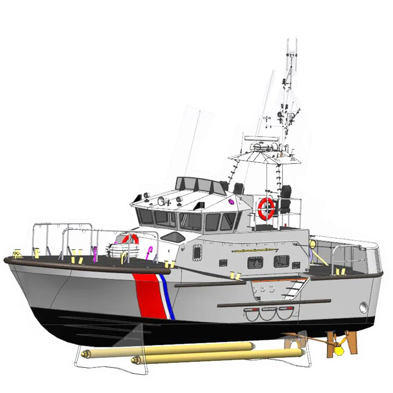 

1/18 817mm Coast Guard Ship Assembled Remote Control Ship Model Kit DIY Handmade 3D Printing Parts