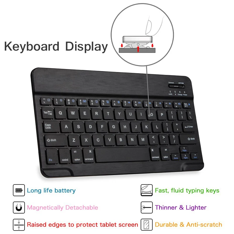 Imagem -05 - Teclado Removível Coque para Ipad Pro 11 2023 Case com Teclado Russo Espanhol sem Fio A1979 A1980 A2013 A1934 Case