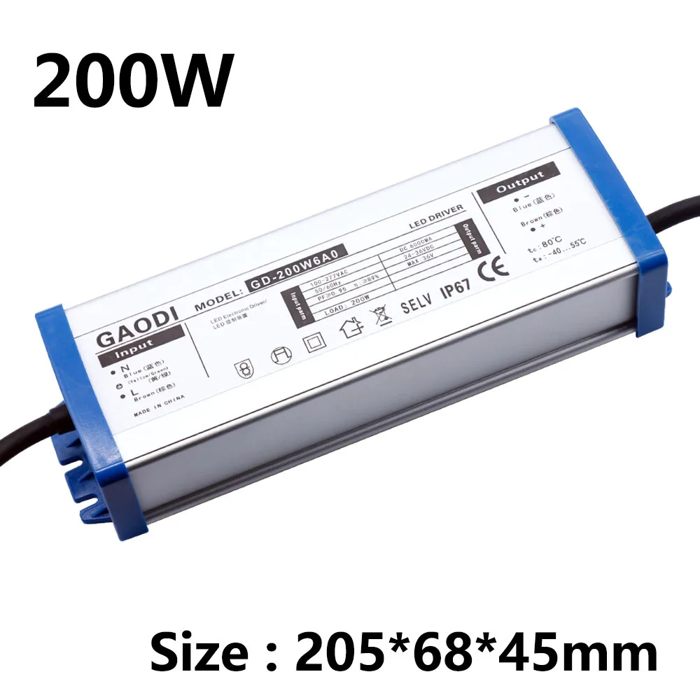 100W 150W 200W LED Driver Waterproof LED Power Supply Constant Current Lighting Transformers For LED diode flood street lights