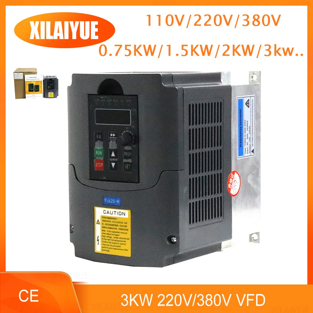 

3KW 220V/ 380V AC Variable Frequency Drive VFD Inverter for 3.0KW spindle 3000W vfd for cnc driver