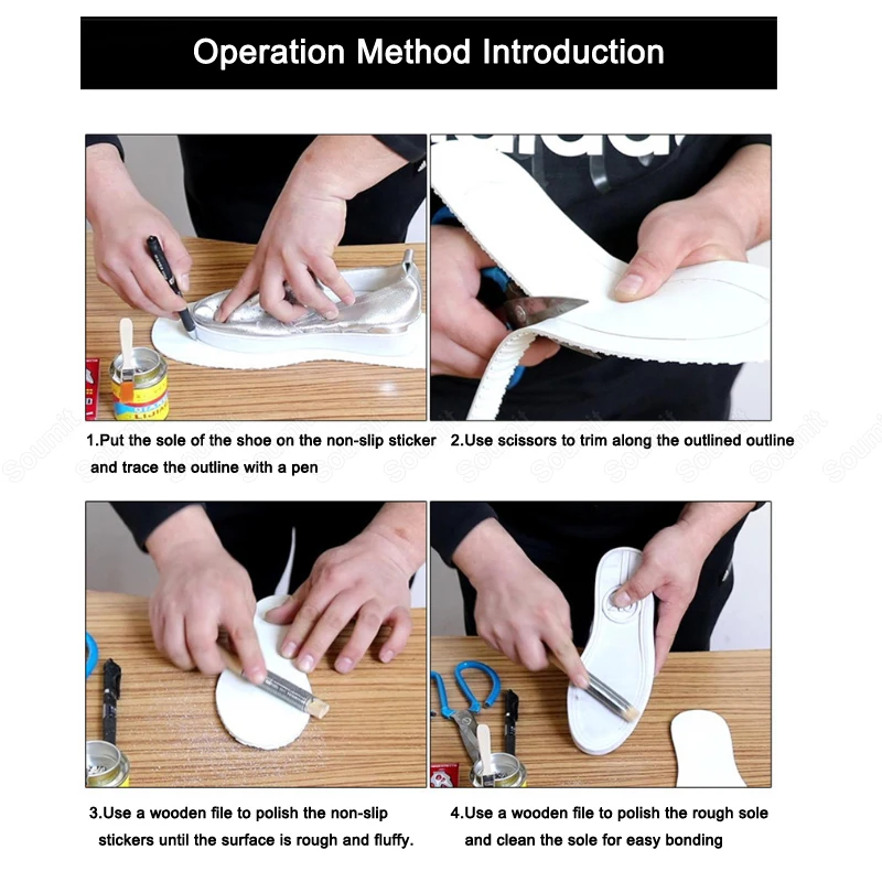 Sheet of Rubber Soles for Making Shoes Replacement Outsoles Insoles for High Heels Sneakers Sole Protector Shoe Repair Material