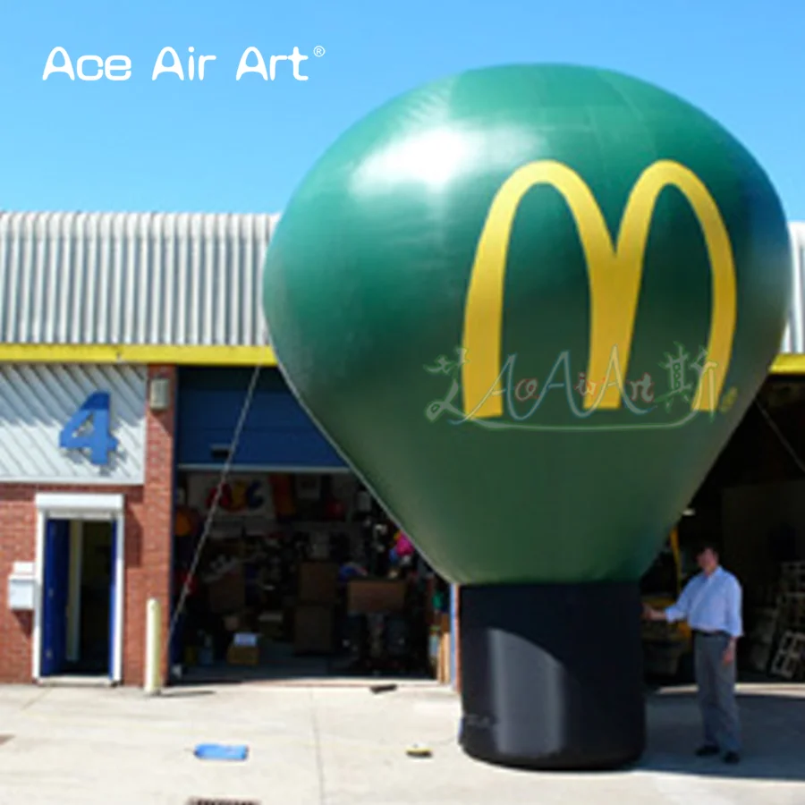 Popular Green Inflatable Hot Air Balloon Model Fire Balloon For Exhibition/Trade Show/Advertising Made By Ace Air Art