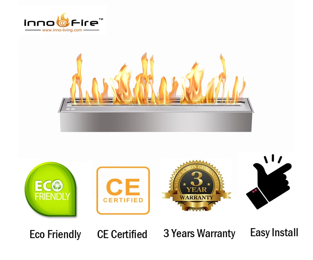 

Inno living fire 48 inch ethanol lareira indoor usage fireplace