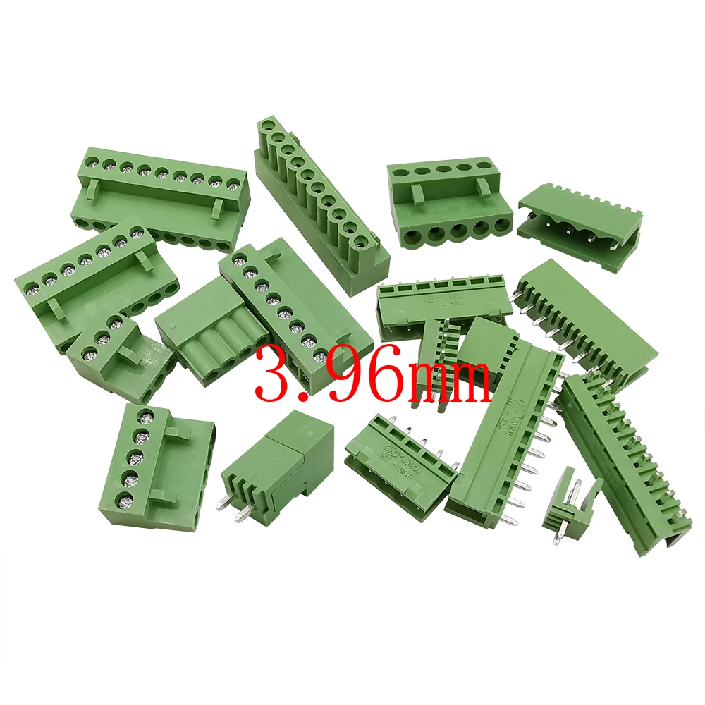 5Pair Pitch 3.5mm 3.81mm 3.96mm 5.08mm PCB Screw Terminal Block Connector Straight Pin/Right Angle 2-12Pin Terminals Plug Socket