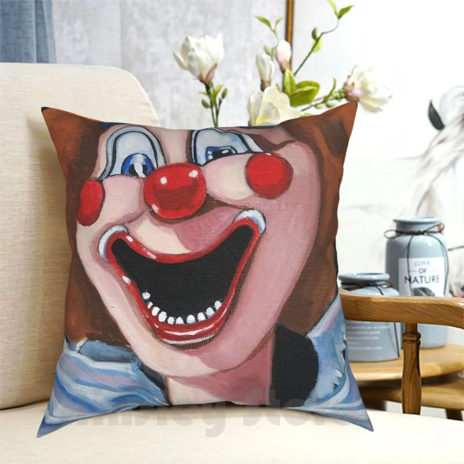 Poltergeist Clown Doll , Scary , Ghost , Horror Pillow Case Printed Home Soft DIY Pillow cover Poltergeist Horror Clown