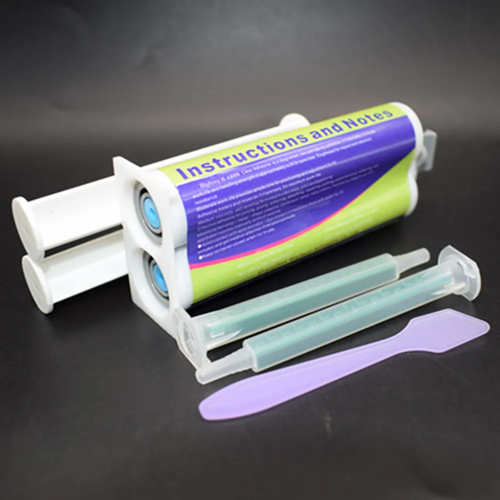50 ml transparentes Epoxidharz, klare Epoxidharz-Mischung 1:1, struktureller AB-Klebstoff, 2 Stück statische Mischdüsen, Handpumpe und Mischspatel. – Detail 6