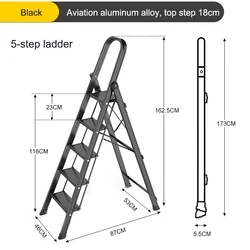 5 krok po kroku zagęszczony ze stopu aluminium ze stopu aluminium drabina gospodarstwa domowego składana drabina kryty magazyn teleskopowa drabina wspinaczkowa drabina w jodełkę