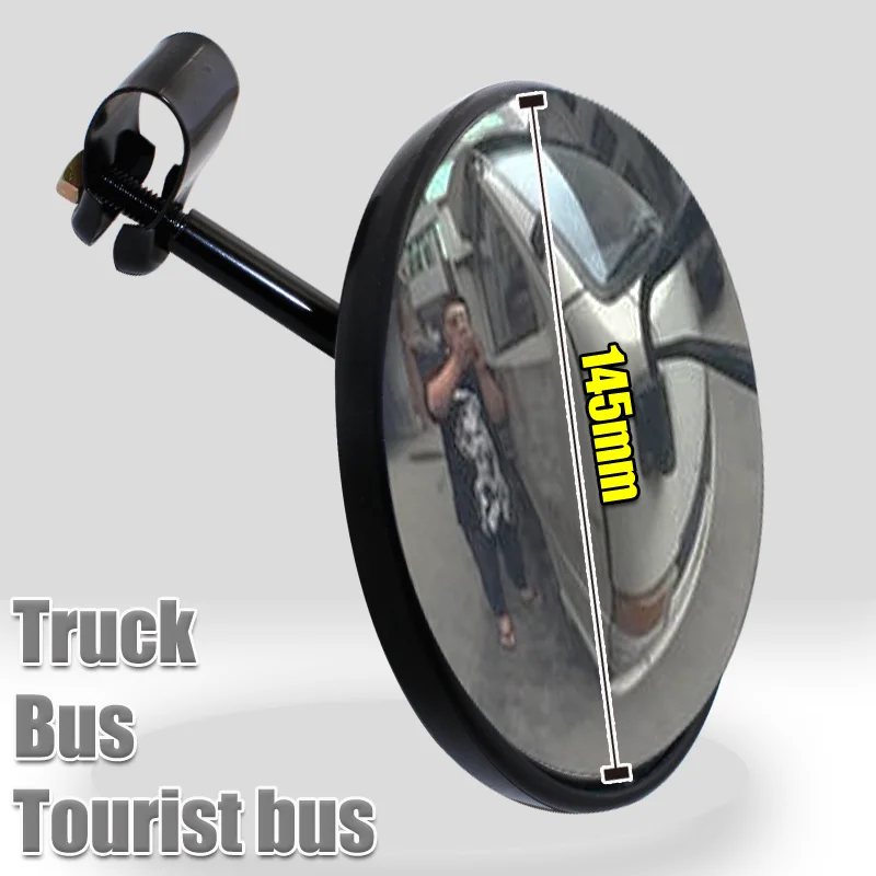 145mm Convex Rear View Mirror Truck Tourist Bus Station Wagon accessories  safety Blind Spot Wide Angle Parking Rearview mirrors