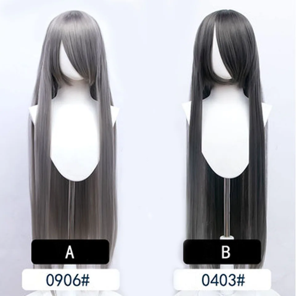 AOSI 100 cm lange gerade Cosplay-Haar-Synthetik-Perücke, Schwarz, Weiß, Rot, Rosa, Braun, Gold, Blau, Damen, hitzebeständig, Anime-Perücken – Detail 24