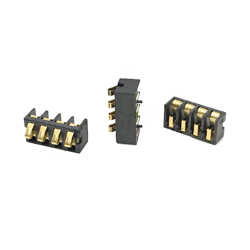 4Pin SMD  Battery Holder Pitch 2.5mm Inner Battery Contact 4p spring compression Connector Shrapnel Type With fixed column