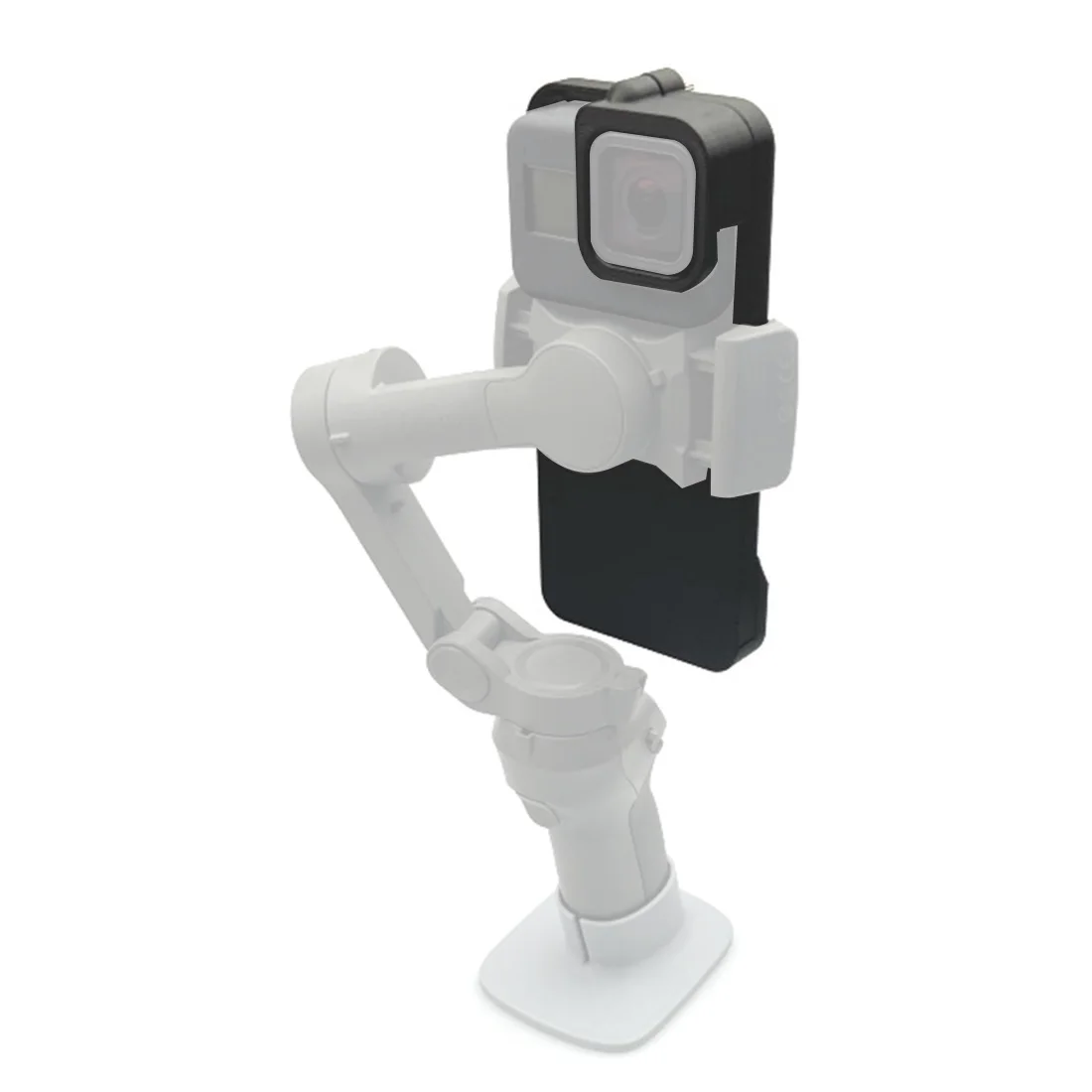 Adaptador gimbal portátil de impressão 3d para gopro 11 10 9/ 8 interruptor de câmera de ação placa de montagem contrapeso para dji osmo mobile 4 3 om4