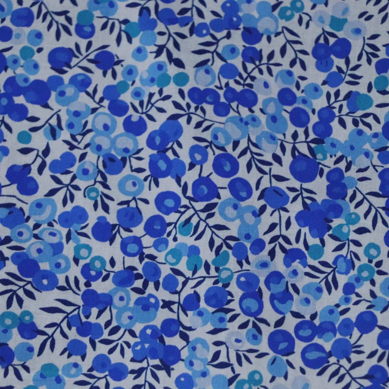 Wiltshire Sapphire Poplin Textile Material Designer For Clothing Dresses Skirt Printed Liberty Fabric 100% Cotton Tissus 80s