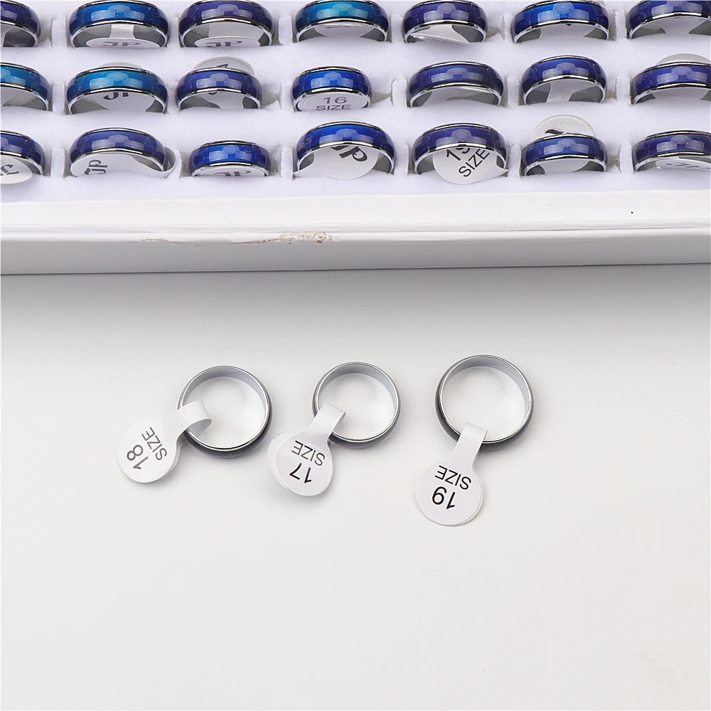 Fashion 30pcs/lot Copper Mood Rings For Man Women Size 16mm to 20mm Wear It On Your Fingers To Change Color