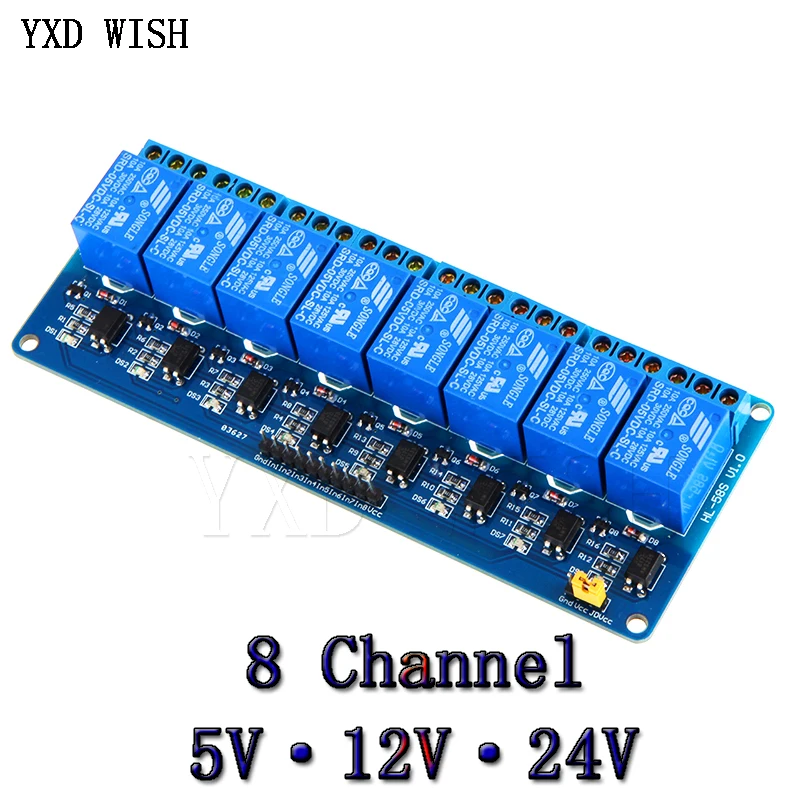 5V 12V 24V Module Relay Với Optocoupler Ngõ Ra Relay 1 2 4 6 8 Module Relay cho Arduino Diy Rơ Le Ban