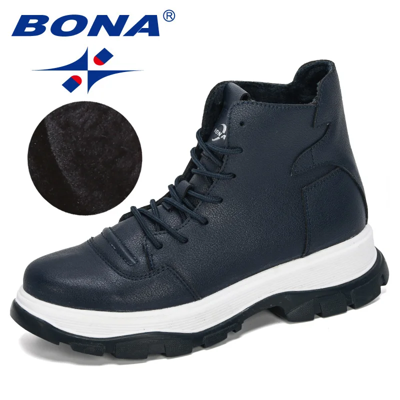 BONA New Designers Microfiber Short Plush Ankle Boot Women Winter Outdoor Snow Boots Woman Shoes Botas Mujer Comfortable