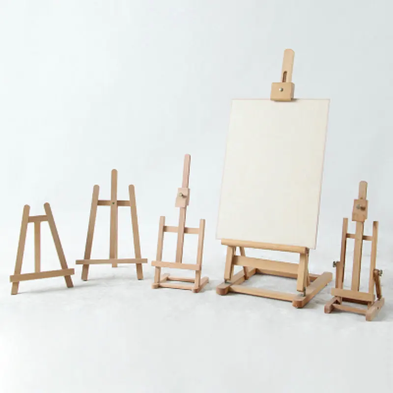 Beech Wood Easles For Paintings Drawing Table Small Easel Stand Tripod Wedding Signs Art Work Dislay Stand Art Supplies